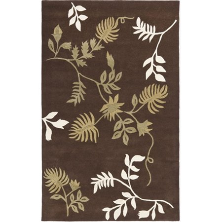 SAFAVIEH 3 ft. 6 in. x 5 ft. 6 in. Small Rectangle Contemporary Soho Brown Hand Tufted Rug SOH313D-4